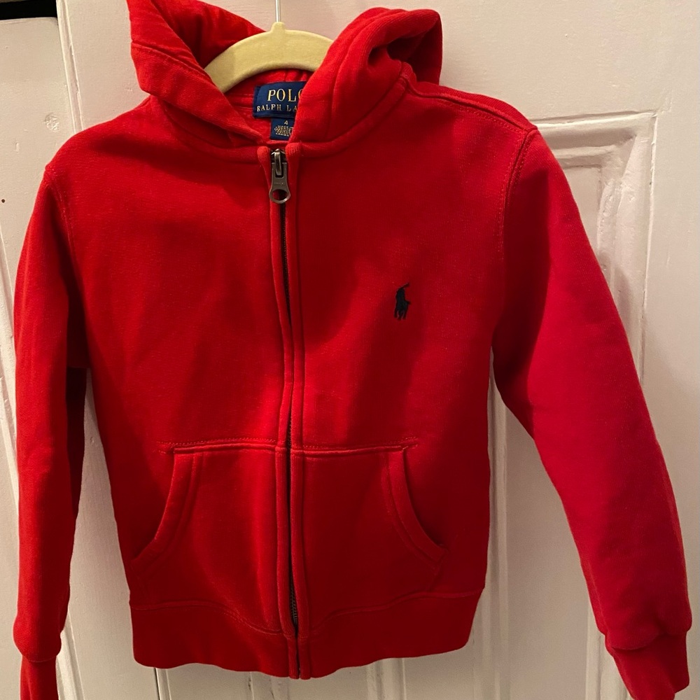 Polo by Ralph Lauren Kids Red Zip-Up Hoodie